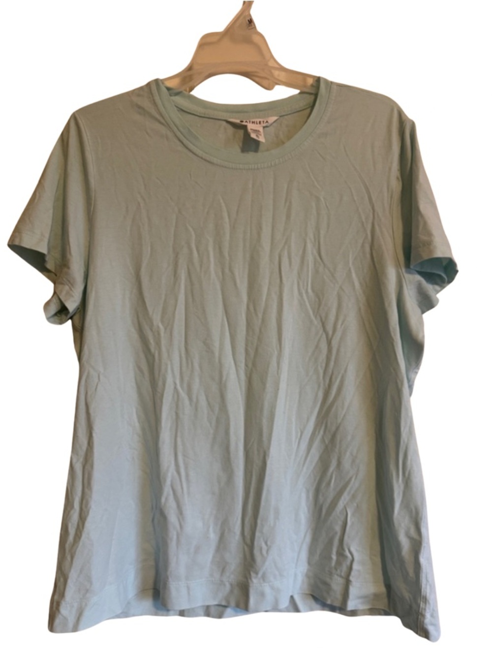 Athleta Pale Mint Blue Short Sleeve Crew Tee Size XL